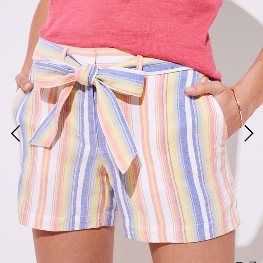 NWT!! Ann Taylor LOFT Striped Tie Waist Shorts